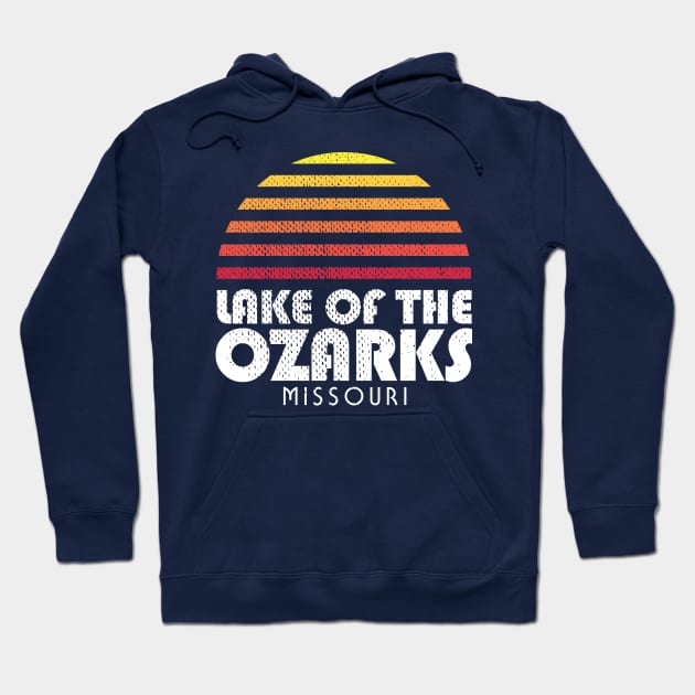 Lake of the Ozarks Retro Vintage Style Sunset Hoodie by PodDesignShop